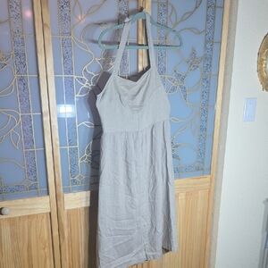 V eryi Large Strapless Oatmeal Dress NWT
